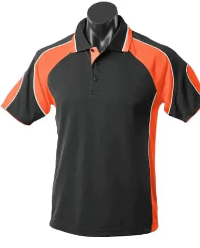Aussie Pacific Murray Junior School Uniform Polo Shirt 3300 Casual Wear Aussie Pacific Black/Orange/White 6